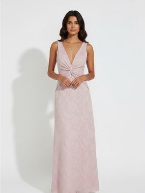 strapless open back dress South of France Maxi Dress Pink Polka Dot main image 0